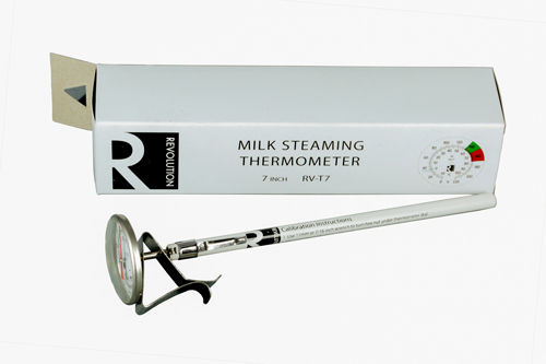 新品 ステンレス製フロスミルク用クリップ付き温度計 サーモメーター - コーヒーメーカー・エスプレッソマシン